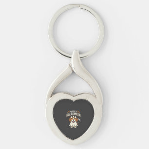 Fröhliches Halloween Beagle-Hund-Design_1 Schlüsselanhänger