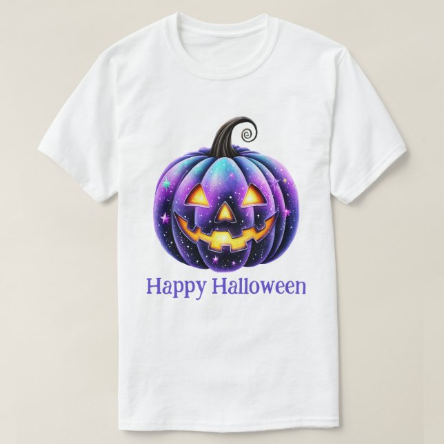Fröhliches Halloween Black Jack o'Lantern  T-Shirt (Design vorne)