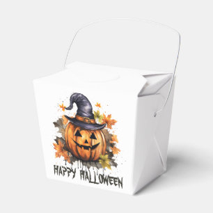 Fröhliches Halloween Böser grinsender Kürbis Kunst Geschenkschachtel