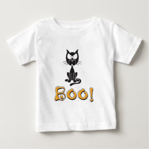 Fröhliches Halloween Bu schwarze Katze Baby T-shirt