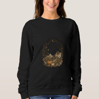 Fröhliches Halloween Cottagecore-Spinne & Cottage Sweatshirt