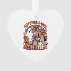 Fröhliches Halloween Deutscher Schäferhund Ornament