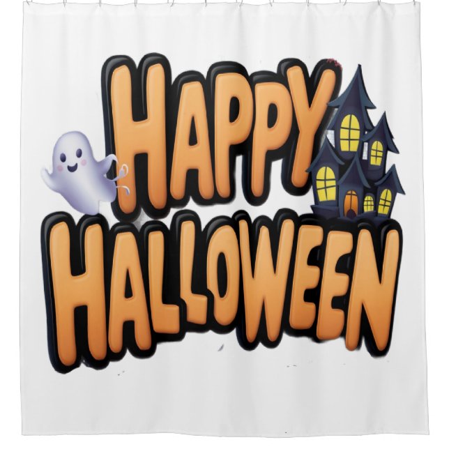 Fröhliches Halloween  Duschvorhang (Vorderseite)