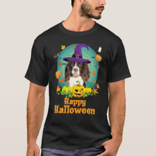 Fröhliches Halloween English Springer Spaniel Hund T-Shirt
