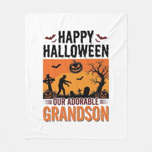 Fröhliches Halloween Enkel Vintage Grusel-Shirt De Fleecedecke