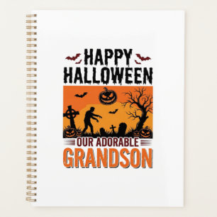 Fröhliches Halloween Enkel Vintage Gruseliges Shir Planer