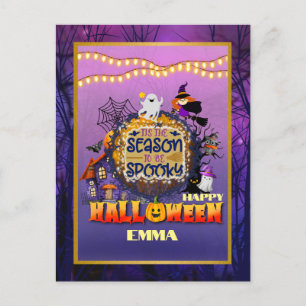 Fröhliches Halloween, es ist spooky Season-Feier Feiertagspostkarte