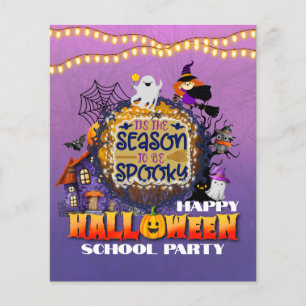 Fröhliches Halloween, es ist spooky Season-Feier Flyer