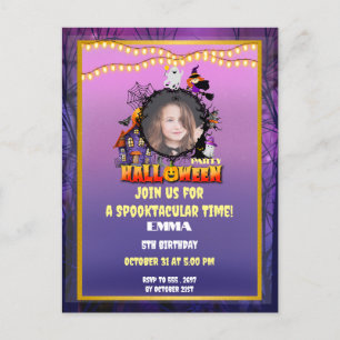 Fröhliches Halloween, es ist spooky Season-Feier Postkarte