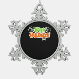 Fröhliches Halloween Farbige Süße Spinnennetz Schneeflocken Zinn-Ornament