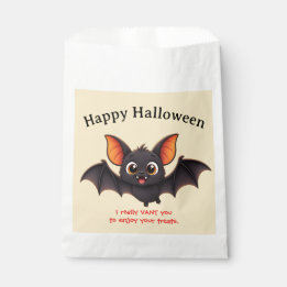 Fröhliches Halloween Fledermaus individuell Geschenktütchen