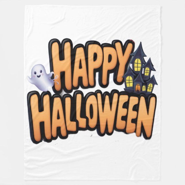 Fröhliches Halloween  Fleecedecke (Vorderseite)