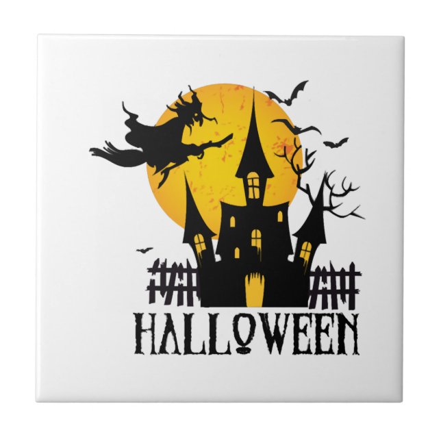 Fröhliches Halloween Fliese (Vorderseite)