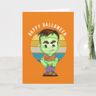 Fröhliches Halloween - Frankenstein Karte
