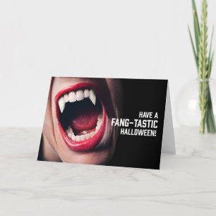 Fröhliches Halloween für jeden Vampirzähne Humor  Feiertagskarte