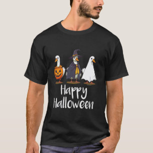 Fröhliches Halloween Gänse in Kostümen Lustig Albe T-Shirt