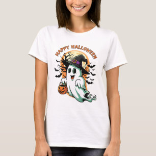 "Fröhliches Halloween" Geist T-Shirt