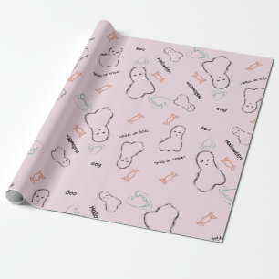 Fröhliches Halloween-Geister-Süßigkeiten-Hand-Lett Geschenkpapier