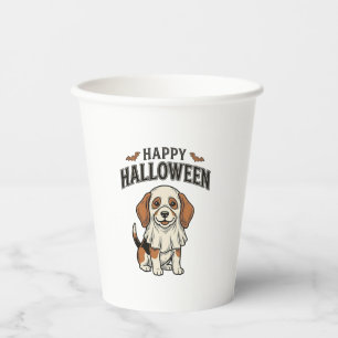 Fröhliches Halloween-Geisterhund-Vintage-Gravur-Sh Pappbecher