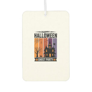 Fröhliches Halloween-Geisterparty-Spookhaus-Shirt Autolufterfrischer