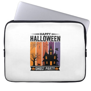 Fröhliches Halloween-Geisterparty-Spookhaus-Shirt Laptopschutzhülle