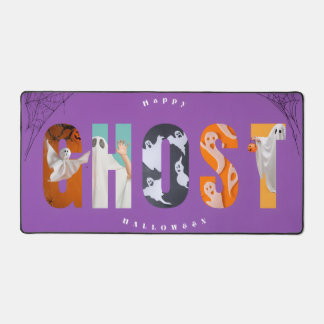 Fröhliches Halloween-Gespenst Gruselig Süß Lila Ga Schreibtischunterlage