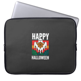 Fröhliches Halloween Gespenst Spinnennetz Retro Laptopschutzhülle