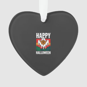 Fröhliches Halloween Gespenst Spinnennetz Retro Ornament
