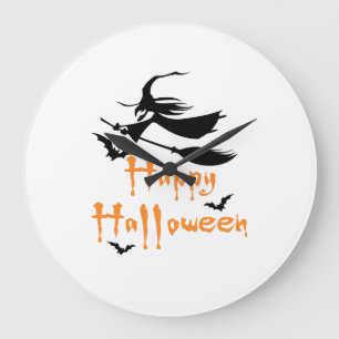 Fröhliches Halloween Große Wanduhr