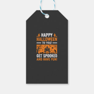 Fröhliches Halloween Grusel-Hexenhaus-Zitat Geschenkanhänger