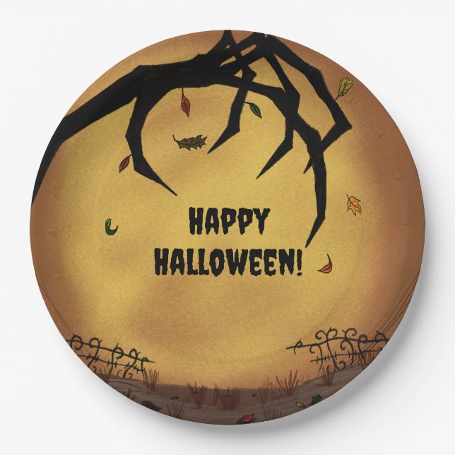 Fröhliches Halloween Gruselhafte Hand Pappteller (Vorderseite)