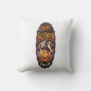 Fröhliches Halloween Gruselig & Lustig Süßer Kürbi Kissen