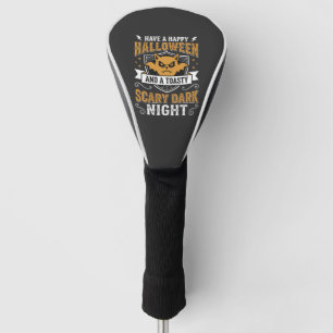 Fröhliches Halloween Gruselige Dunkle Nacht Vektor Golf Headcover