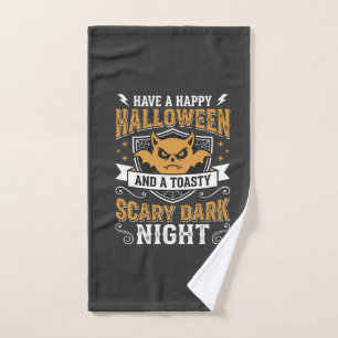 Fröhliches Halloween Gruselige Dunkle Nacht Vektor Handtuch