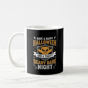 Fröhliches Halloween Gruselige Dunkle Nacht Vektor Kaffeetasse