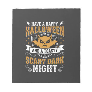 Fröhliches Halloween Gruselige Dunkle Nacht Vektor Notizblock