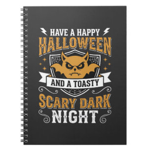 Fröhliches Halloween Gruselige Dunkle Nacht Vektor Notizblock