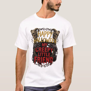 Fröhliches Halloween Gruseliger Kleiner Freund Geh T-Shirt