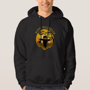 Fröhliches Halloween Gruseliger Kürbiskopf Vogelsc Hoodie