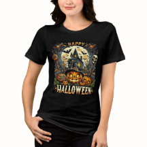 Fröhliches Halloween Gruseliges Spukhaus & Kürbiss