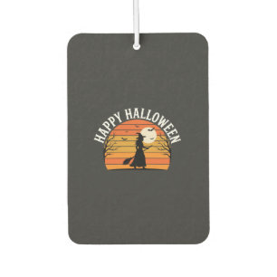Fröhliches Halloween Hexe Sonnenuntergang Design_1 Autolufterfrischer