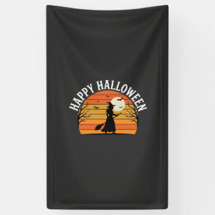 Fröhliches Halloween Hexe Sonnenuntergang Design_1 Banner