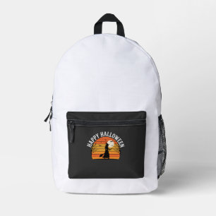 Fröhliches Halloween Hexe Sonnenuntergang Design_1 Bedruckter Rucksack