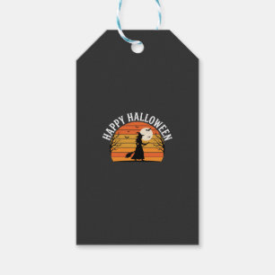 Fröhliches Halloween Hexen Sonnenuntergang Design_ Geschenkanhänger