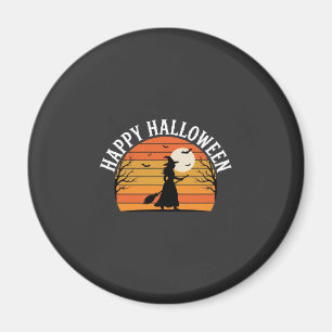 Fröhliches Halloween Hexen Sonnenuntergang Design_ Magnet