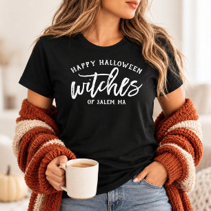Fröhliches Halloween Hexen Weiße Schrift Custom St Tri-Blend Shirt