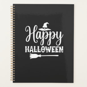 Fröhliches Halloween Hexenhut Besen Design Planer