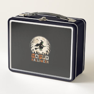 Fröhliches Halloween Hexenmond Friedhofsdesign_1 Metall Brotdose