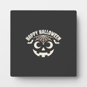 Fröhliches Halloween Jack-O-Lantern-Gesicht Design Fotoplatte