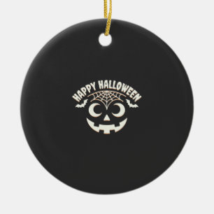 Fröhliches Halloween Jack-O-Lantern-Gesicht Design Keramik Ornament